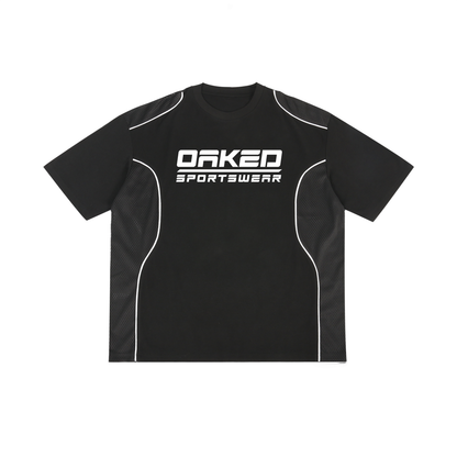 OAKED Sportswear Panel Tee - Black
