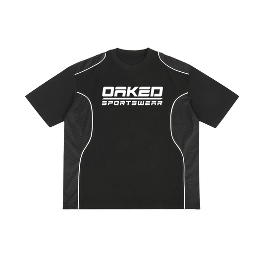 OAKED Sportswear Panel Tee - Black