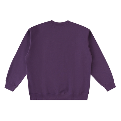 Oversized 'OA' Crewneck Sweatshirt - Purple