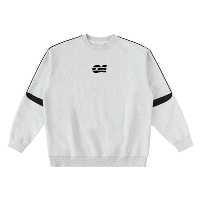 Oversized 'OA' Crewneck Sweatshirt - Gray